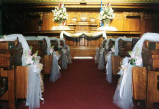 View down the aisle of the State Assembly Chambers